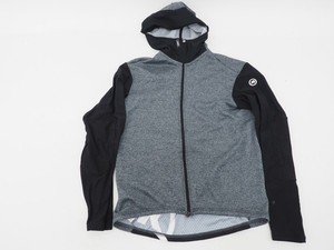 Assos Trail Spring Fall Cycling Hooded Jacket Men's Medium Grey/Black Offroad