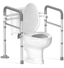 Soundfuse Toilet Safety Rails for Seniors, Adjustable Toilet Handles for Elde...