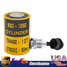 10 Ton Hydraulic Cylinder Jack 2in Stroke 50mm Single Acting Yellow