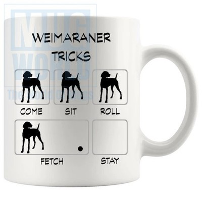 Weimaraner Tricks Tasse lustige Neuheit Tassen Geburtstag Weihnachten Jubiläum Mothe...