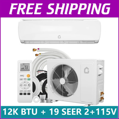 12K BTU Air Conditioner Mini-Split Inverter 19SEER Cooling/Heating/Dehumidifying