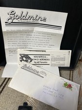 1982 Goldmine Letter & Review &ndash; Jeff Tamarkin &ndash; Blacktop Records Music Ephemera