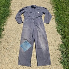 Vintage Penneys Big Mac Coveralls Mens 40L Gray Herringbone Sanforized