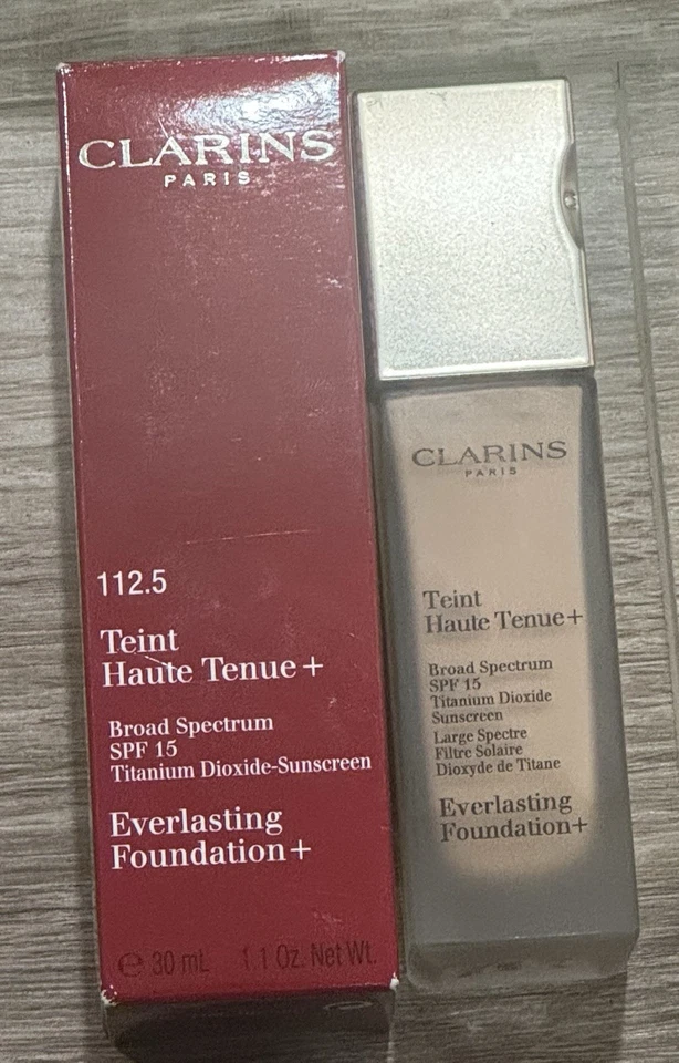 2 Pack Clarins Everlasting Natural Hydrating Foundation+ #112.5 Caramel (1.1oz) - Image 2 of 2