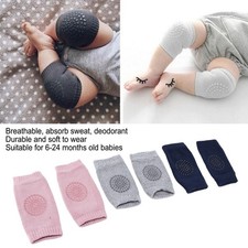 3 Pairs Baby Knee Pads Combed Cotton Unisex Infant Crawling Anti Slip Knee Prote