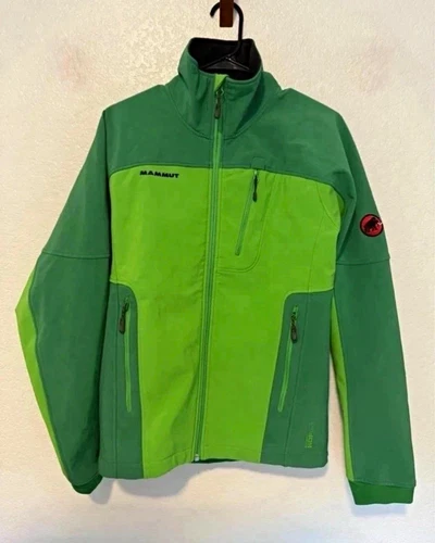 Mammut Ultimate Softshell Full Zip Jacket Green S Stand-Up Collar Zip Pockets - product listing photo
