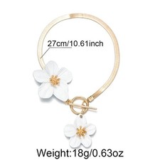 Elegant Golden Zinc Alloy Charms Tone Anklet With Chic Women's Foot Jewelry ;