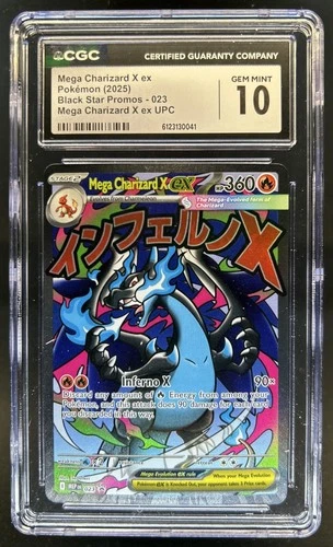2025 Pokemon MEP Black Star Promos Mega Charizard X ex #023 CGC 10