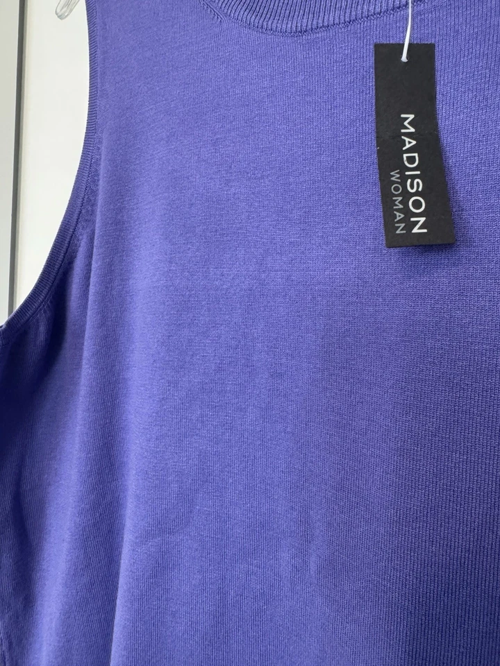 MADISON (Belk) Size 2X Purple Sleeveless Round Neck Top Shirt Tank Shell NWT - Image 2 of 4