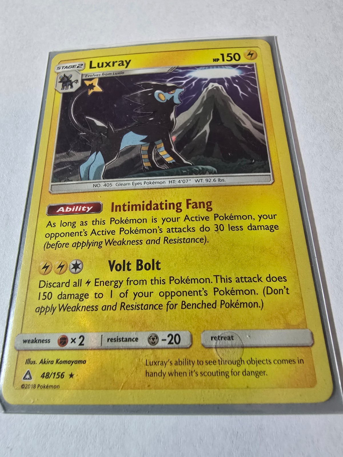 Luxray 48/156 Holo Rare Sun & Moon Ultra Prism Pokemon Card NM/MT