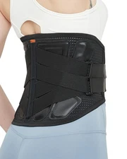 Kiwikick Back Brace for Lower Back Pain – Adjustable Lumbar Support Belt with...