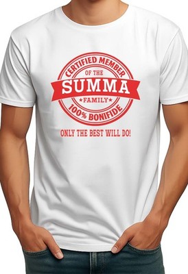ZERTIFIZIERTES MITGLIED SUMMA FAMILIENNAME HERREN T-SHIRT GESCHENK