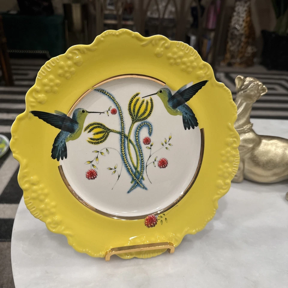 NUEVO PLATO LATERAL ANTHROPOLOGIE COLIBRÍ AMOR POSTRE COLECCIÓN ARTISTA LOU ROTA Foto 2 de 4