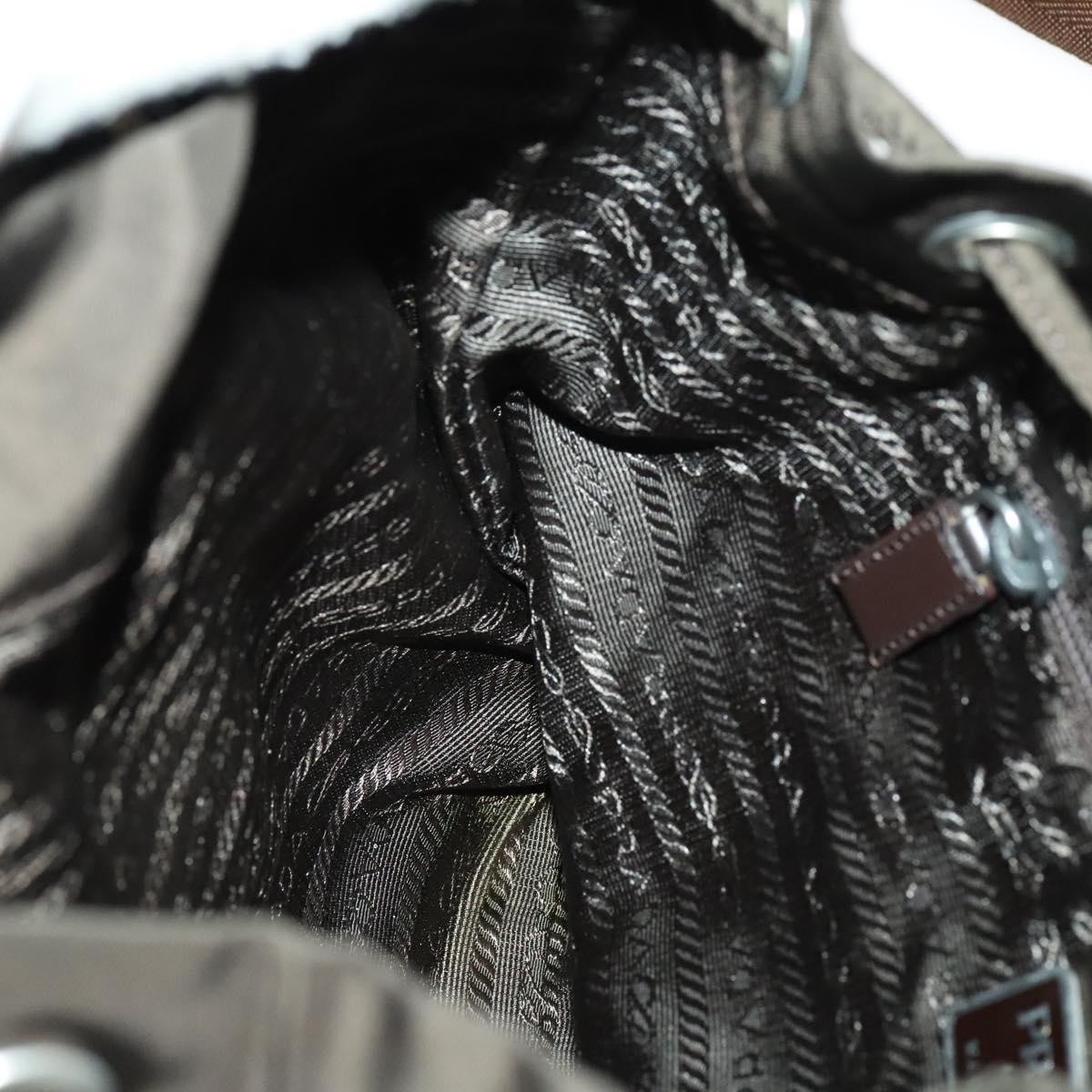 Prada Double Pocket Drawstring Backpack Nylon Wit… - image 23