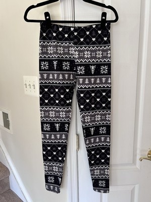 Eye Candy Winter Snowflakes Soft Lounge Leggings Size M