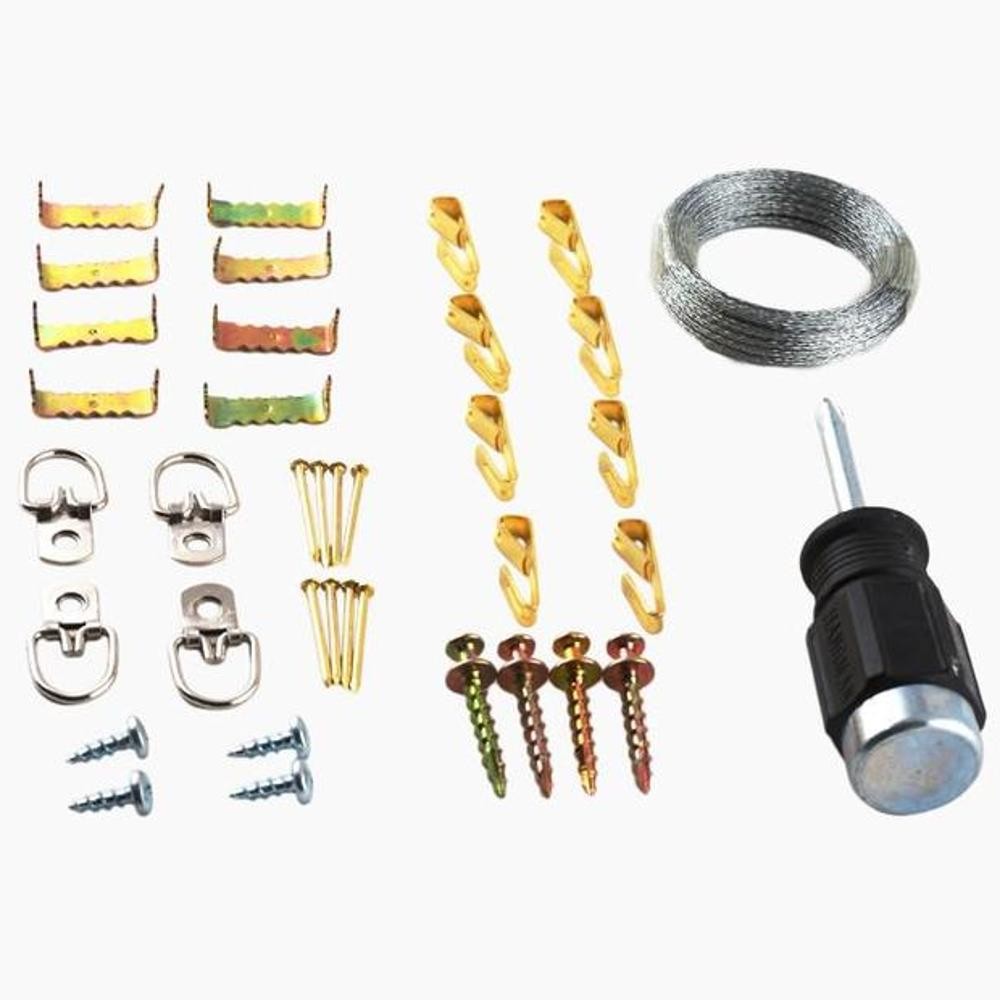 Hangman Picture Hanging Kit + Handy Hammer 46 Pieces