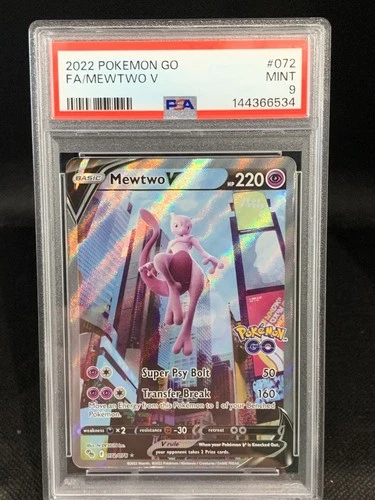 Pokémon GO Mewtwo V 072/078 Full Art Ultra Rare Holo PSA 9 2022