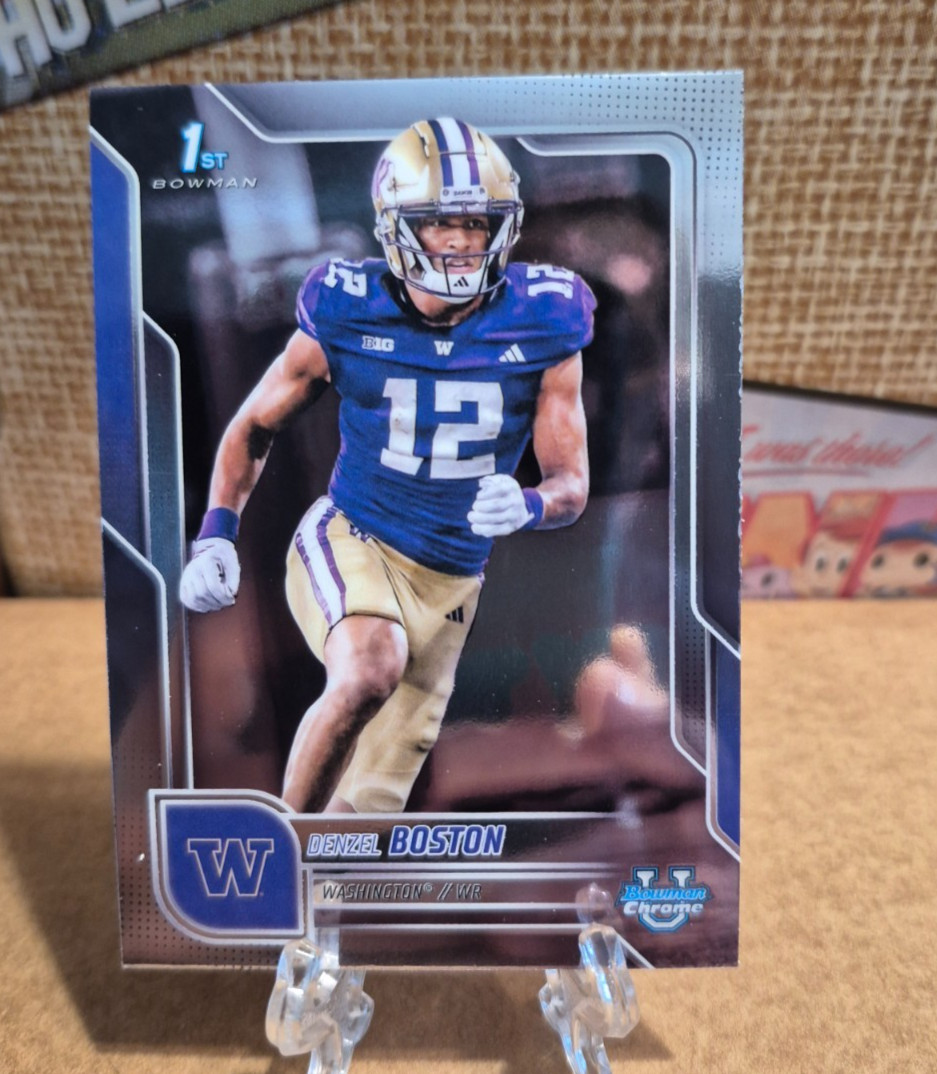 2025 Bowman U Chrome Football Denzel Boston #34 1st Washington Huskies