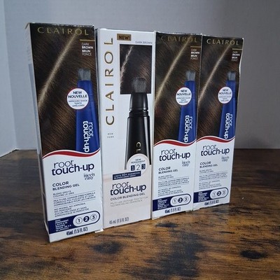4x Clairol Root Touch-Up Color Blending Gel Dark Brown Nice 'n Easy TWO NEW