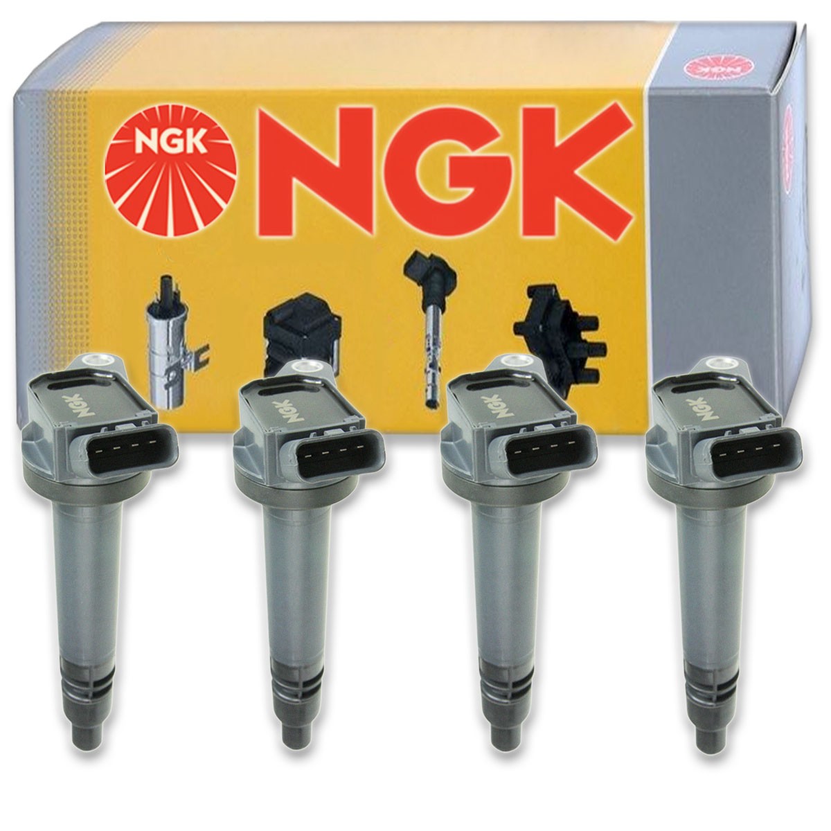 4 pc NGK Ignition Coils for 2009-2018 Toyota RAV4 2.5L L4 Spark Plug Wire fp