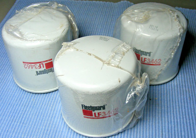 Three Fleetguard LF3462 Oil Filters