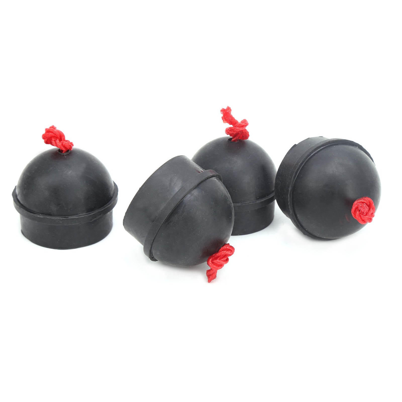 4pcs Cue Chalk Holder Pocket Rubber Billiard Pool Chalk Holders With Cord