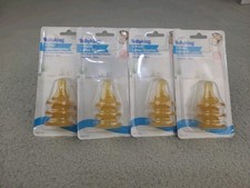 4x Baby King Bottle Latex Soft Nipples 3 In Pack Medium Flow