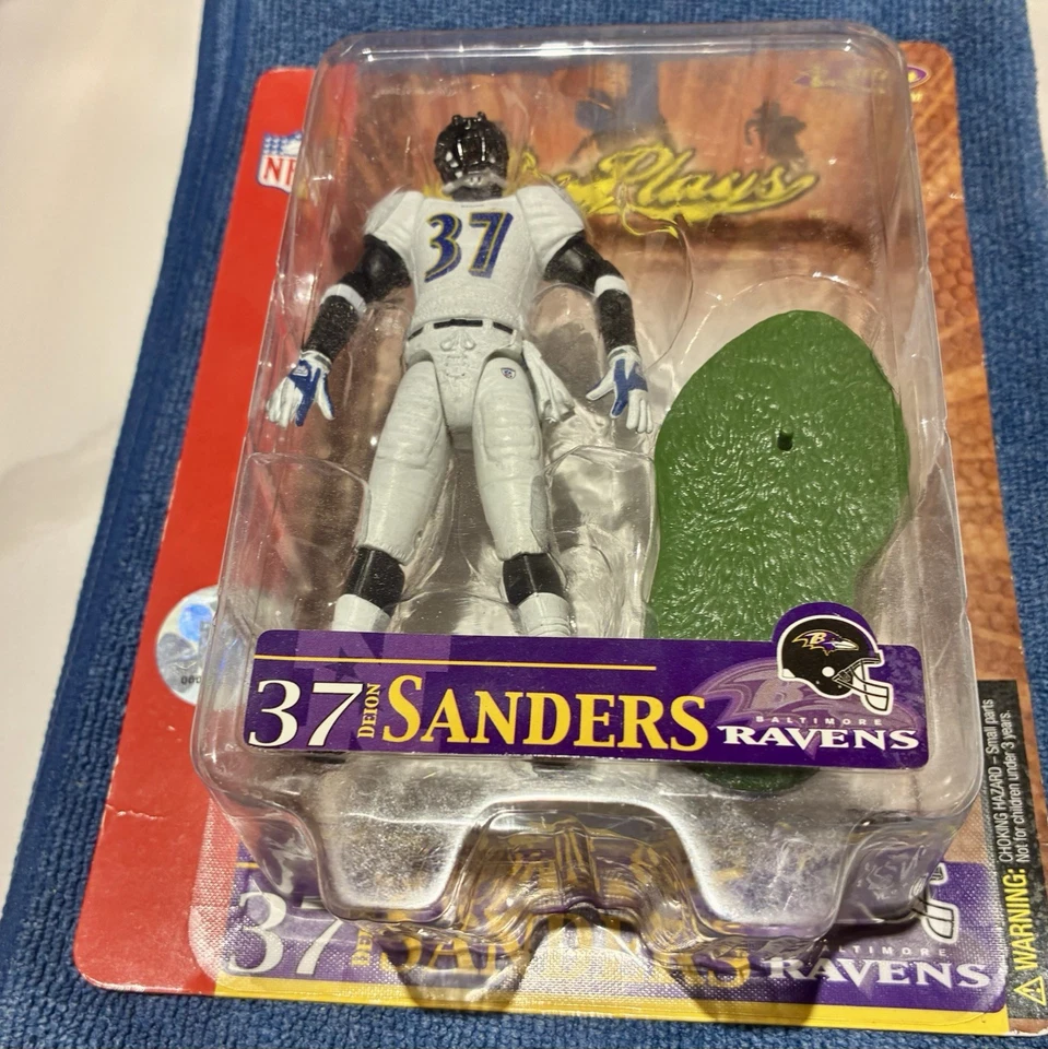 Figura Gracelyn NFL Re-Plays Serie 1 2005 Deion Sanders Baltimore Raven ¡Caja 📦! Foto 3 de 4