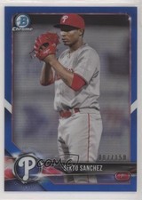 2018 Bowman Chrome Prospects Blue Refractor 7/150 Sixto Sanchez #BCP178 fo7