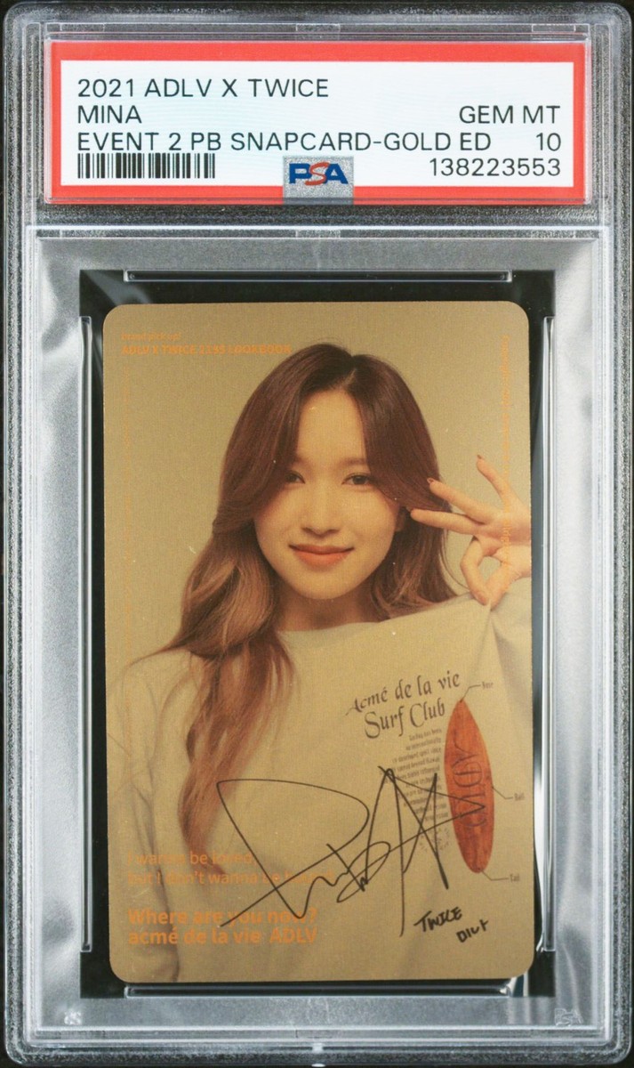 MINA TWICE X ADLV BONUS GOLD EDITION SNAPCARD GEM MINT PSA 10 | eBay