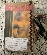 Junk Journal Handmade  November  Gift Bag Cover 9.75  x6.5  See Description
