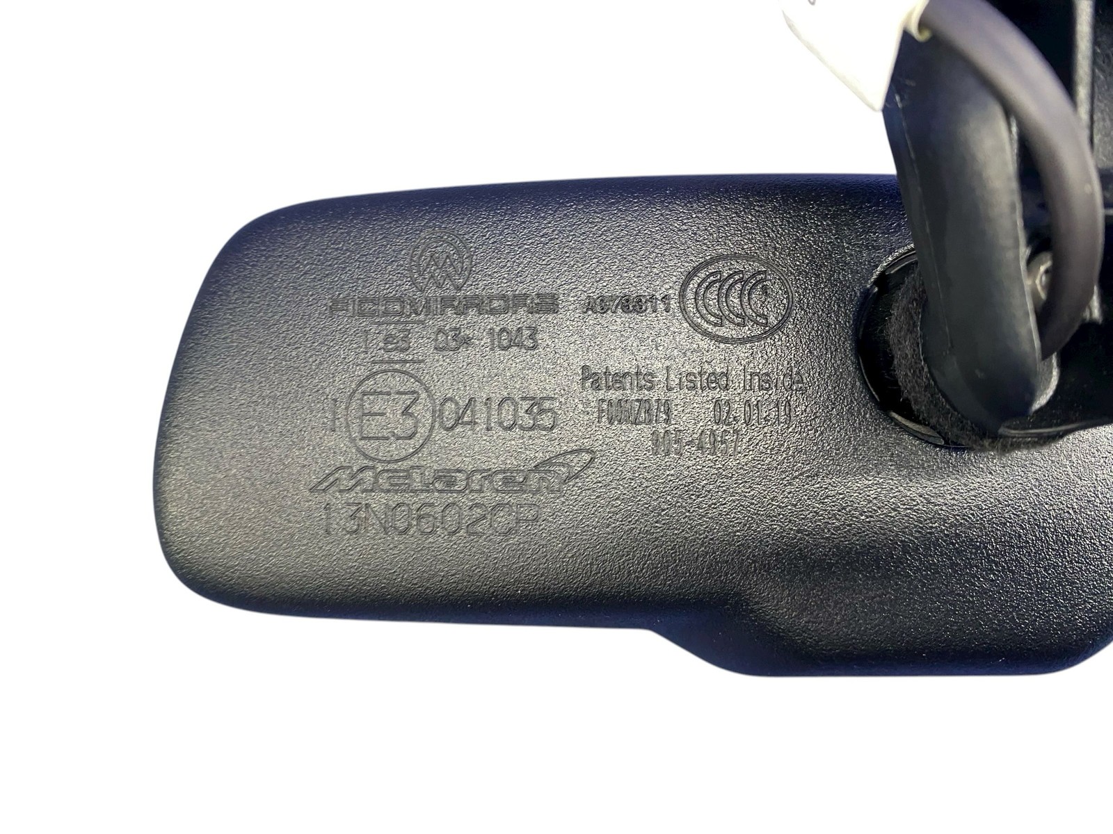 2018-2023 MCLAREN 720S TOP UPPER INTERIOR AUTO DIM MIRROR ASSEMBLY 13N0602CP
