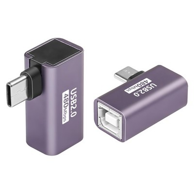 2 Pack USB C to USB B Adapter Type C to MIDI Converter 90 Degree Printer