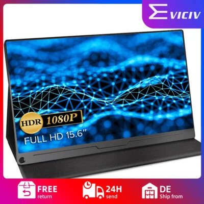 EVICIV Monitor Portatile 15,6 Pollici Portatile Mobile IPS Schermo FHD 1920*1080 per PC