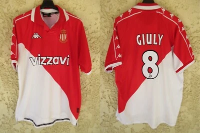 Maillot A.S MONACO 2001 KAPPA Ludovic GIULY n°8 vintage maglia LNF shirt XL - Photo 1/4