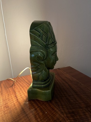 Vintage 1950’s Rare MCM Art Deco Nouveau Mask Underwriters Laboratories  TV Lamp - Picture 6 of 16