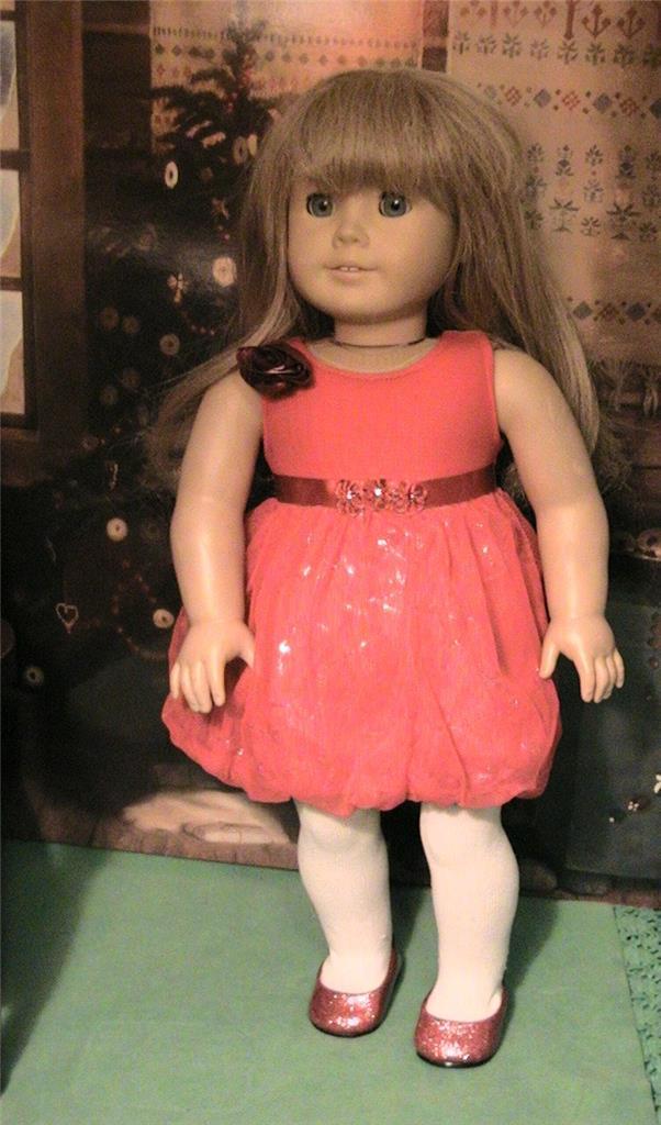 American Girl Doll label Retired Sparkle Party Dress 2013 Christmas Outfit Nice American Girl Doll label Retired Sparkle Party Dress 2013 Christmas Outfit Nice