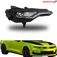 For Chevy Camaro SS 1SS 2SS RS 2019-2024 LED Headlight Black RH Passenger Side