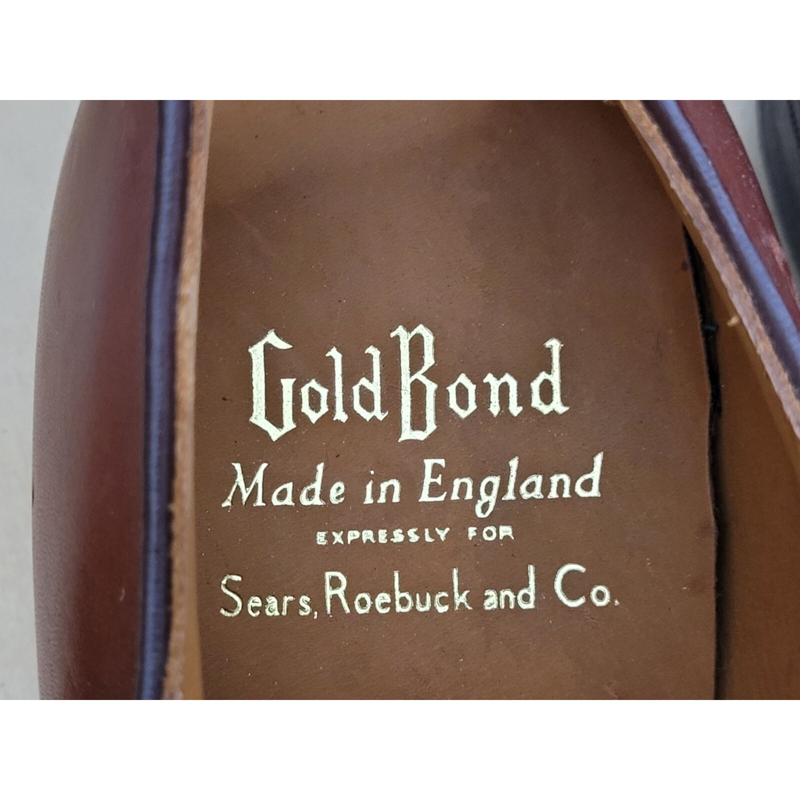 Vintage Golf Shoes England 50s 60s Brown Leather Gold Bond Sears Roebuck eBay