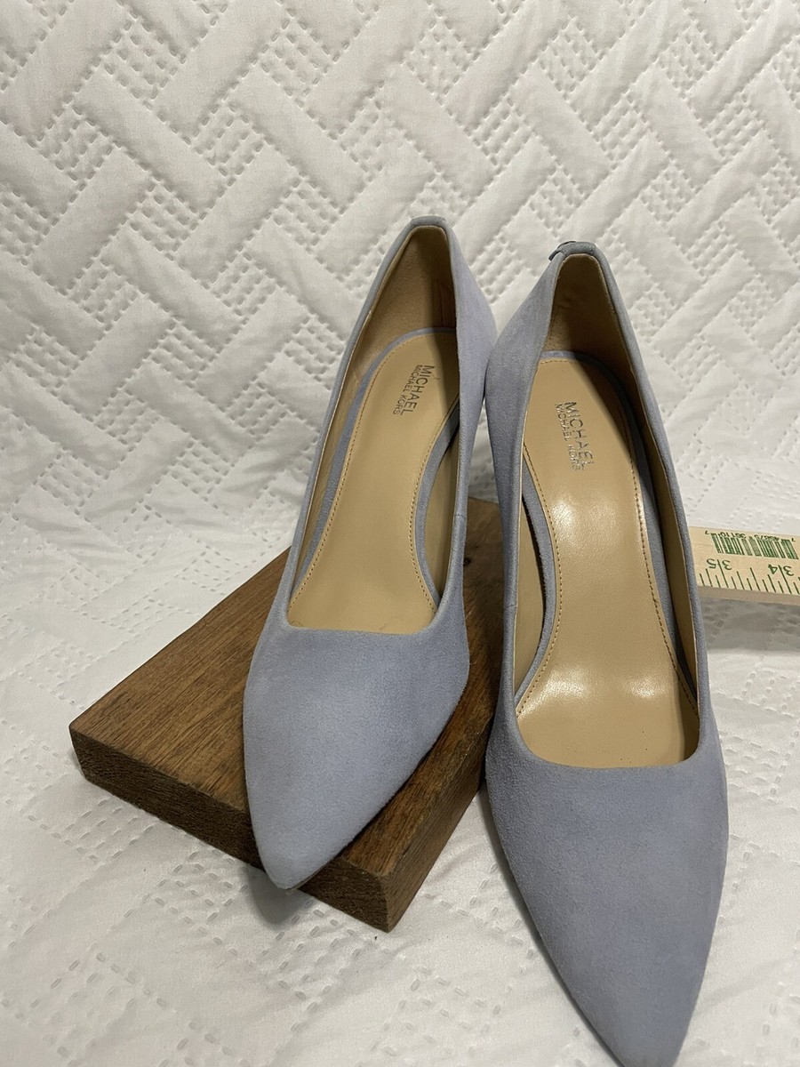 Michael Kors Women's Dorothy Flex Pump Suede Pale Blue Size Heels
