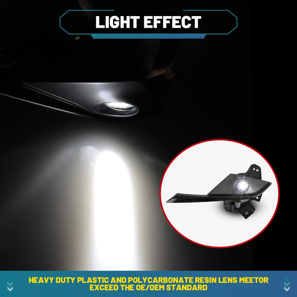 LED For 2016 2017 2018 2019 Mazda CX-3 CX3 Fog Lights Front Bumper Lamps Pair - Изображение 4 из 4