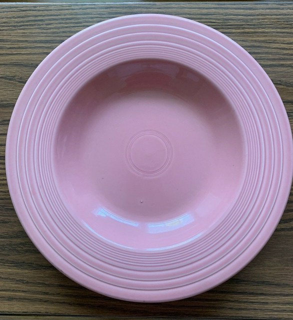 Fiestaware Pasta Bowl Flat Rimmed 12" Plate Rose Pink eBay