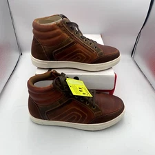 Propet Kenton MCA005L Men's US 9 5E Casual Shoes Brown Leather High Top Sneakers