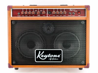 Keytone KAG-80 Acoustic Amp Akustik Verstärker mit Mikrofon Eingang Brown