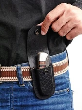 GENUINE LEATHER ENGRAVED HANDMADE SHEATH FOR FIXED BLADE KNIFE / HOLSTER  12