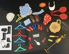 Barbie VINTAGE Accessories Shoes Boots Purse Hat Iron Tennis Racket Camera