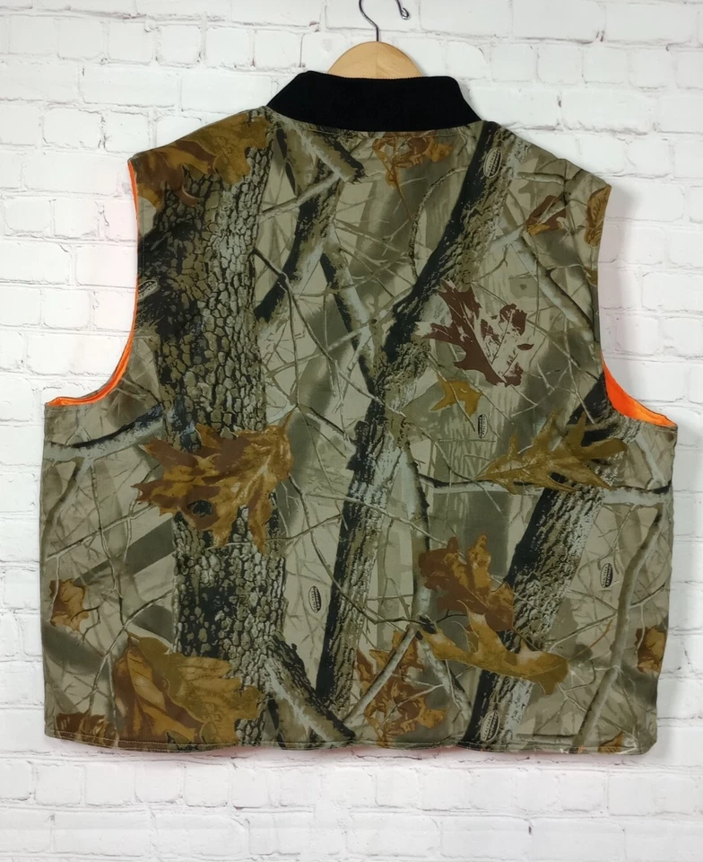 Bob Allen Hunting Vest Reversible Men's Size XL  Realtree Hardwoods & Orange - Image 3 of 4