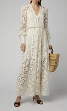 Zimmermann Freja Broderie Button Up Maxi Dress. Size 0 (6-8au)