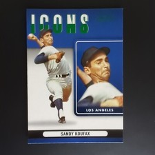 Sandy Koufax 2022 Panini Absolute Icons #I-11 Retail Green Insert Card LAD HOF