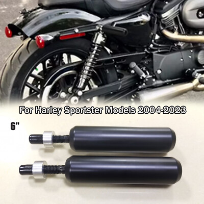 6 Inch Black Shock Sliders Rear Crash Bar For Harley Sportster
